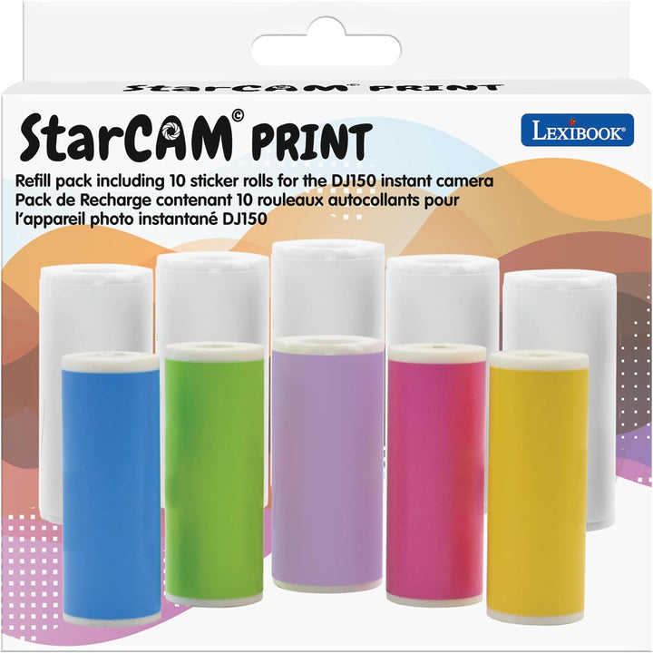 Lexibook StarCAM Print, Nachfüllpack für die DJ150 Sofortbildkamera mit 10 Druckpapier-Rollen, DJ150