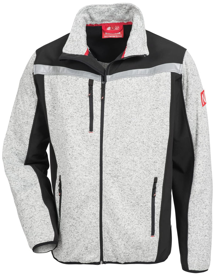 Nitras Strick-Softshelljacke Motion TEX Plus (Farbe: grau; Grösse: 4XL)