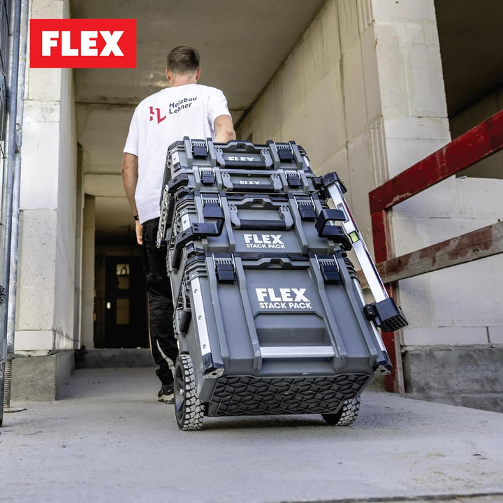 Flex Transportkofferset STACK PACK Standard (aus Schlagfestem Kunststoff, mit Schnellverbindungsvers