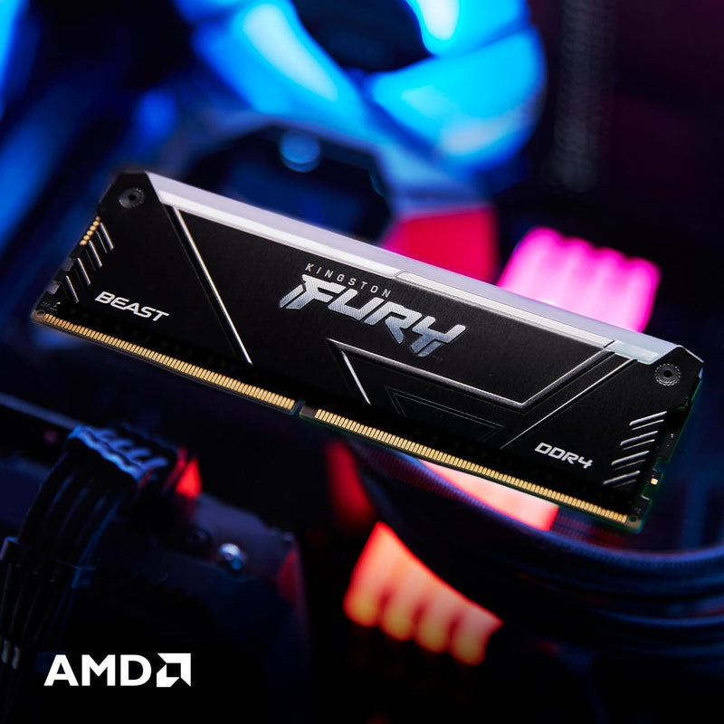 Kingston FURY Beast RGB 16GB 3200MT/s DDR4 CL16 DIMM (Kit mit 2) PC Arbeitsspeicher KF432C16BB2AK2/1