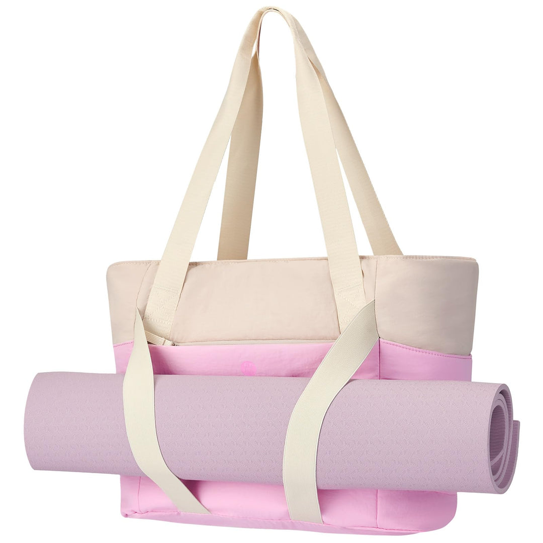 Axcone Tragetasche für Damen mit Reissverschluss,Gesteppte Tragetasche,Sporttasche mit Yogamatten-Gu