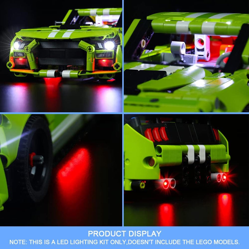 Led Licht Set für Lego Ford Mustang Shelby GT500, Led Beleuchtungs Set für Lego 42138 Technic Ford M