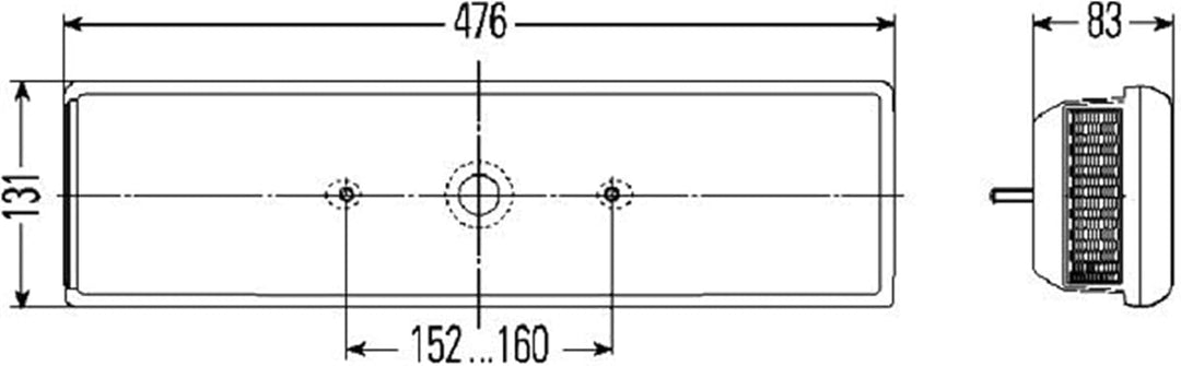 HELLA - Heckleuchte - Glühlampe - 24/12V - Anbau/geschraubt - Lichtscheibenfarbe: mehrfarbig - Steck