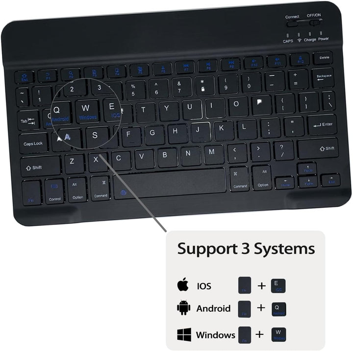 Tastatur hülle für Lenovo Tab M10 3rd Gen 10.1" Hülle mit Tastatur magnetische Cover abnehmbare QWER