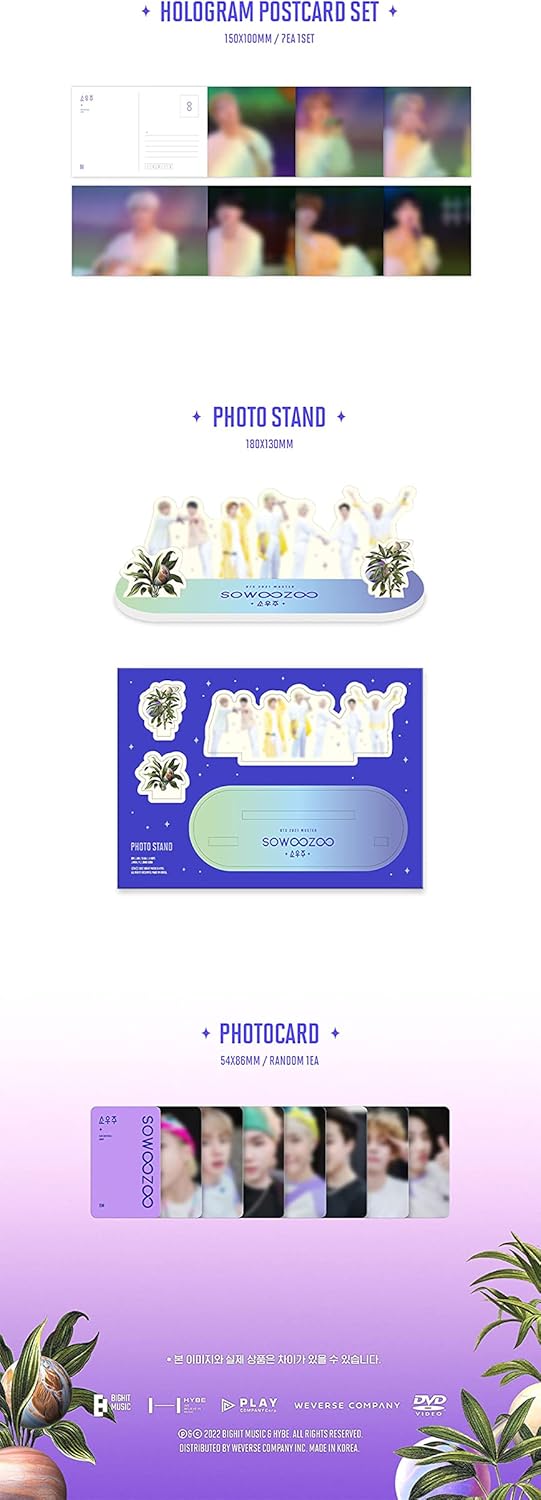 Dreamus [2nd PREORDER JUNE 15 / WEVERSE PREORDER] BTS - 2021 MUSTER SOWOOZOO DVD + Extra Photocards