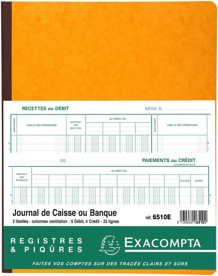 EXACOMPTA Piqre "Journal de caisse ou banque", 320 x 250 mm VE = 1