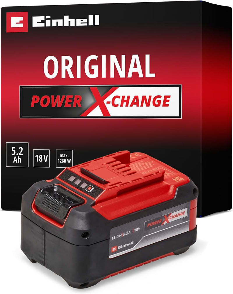 Einhell System Akku Power X-Change Plus (Lithium Ionen Akku, 18 V, 5,2 Ah, passend für alle Power X-