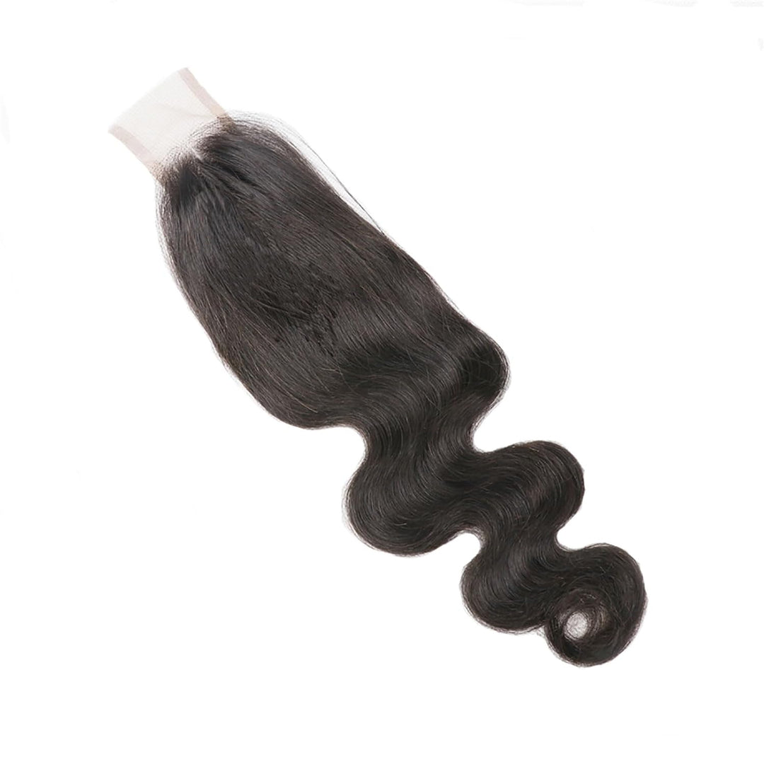 Huarisi 2x6 Lace Closure Human Hair Body Wave 16 inch Bleached Knots Free Part Transparent Lace Clos