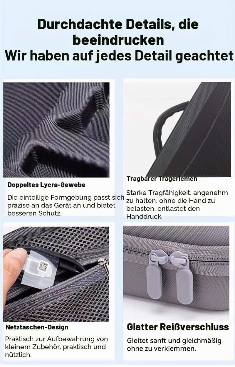 Tragetasche, kompatibel mit DJI Neo 2 Fly More Combo und RC 2 Fernbedienung, tragbare Reise-Schutz-U
