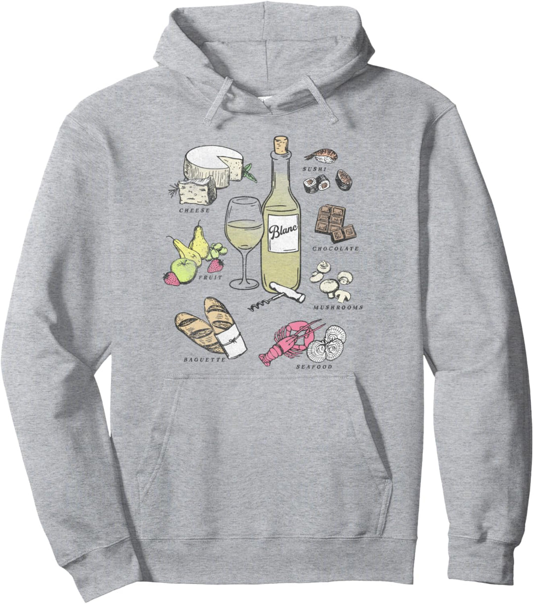 Trendy Wine and Fine Foods Chart Pullover Hoodie