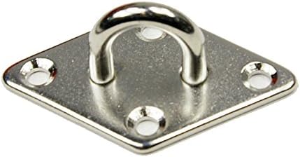 KAMERO 10x Edelstahl V4A, Augplatte/Deckauge, Raute, D10, 100x60mm D10 - 10 Stück, D10 - 10 Stück