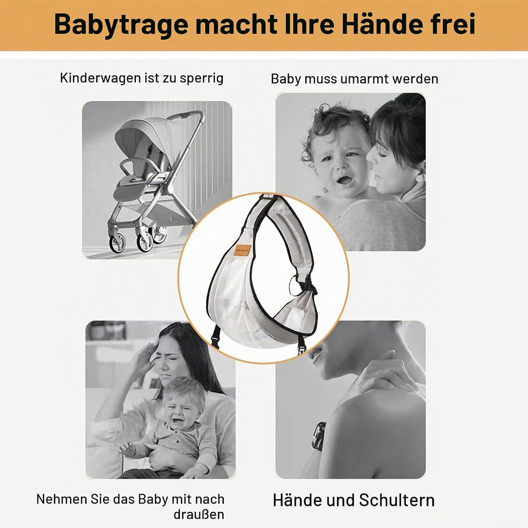 Babytragetuch,Kleinkind Trage Seitlich,Babytrage Seitlich,Verstellbare Schulter Babytrage,Multifunkt