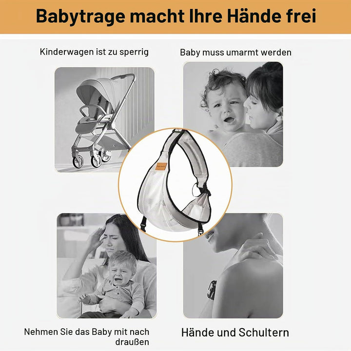 Babytragetuch,Kleinkind Trage Seitlich,Babytrage Seitlich,Verstellbare Schulter Babytrage,Multifunkt