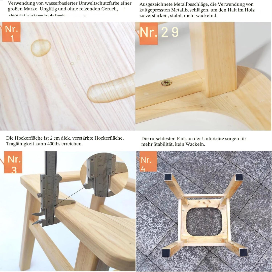 Holzdampfsitz mit vier Beinen,Dreidimensionale Toilette,Holz Yoni Dämpfen Sitz,Dampfstuhl V Dampf be