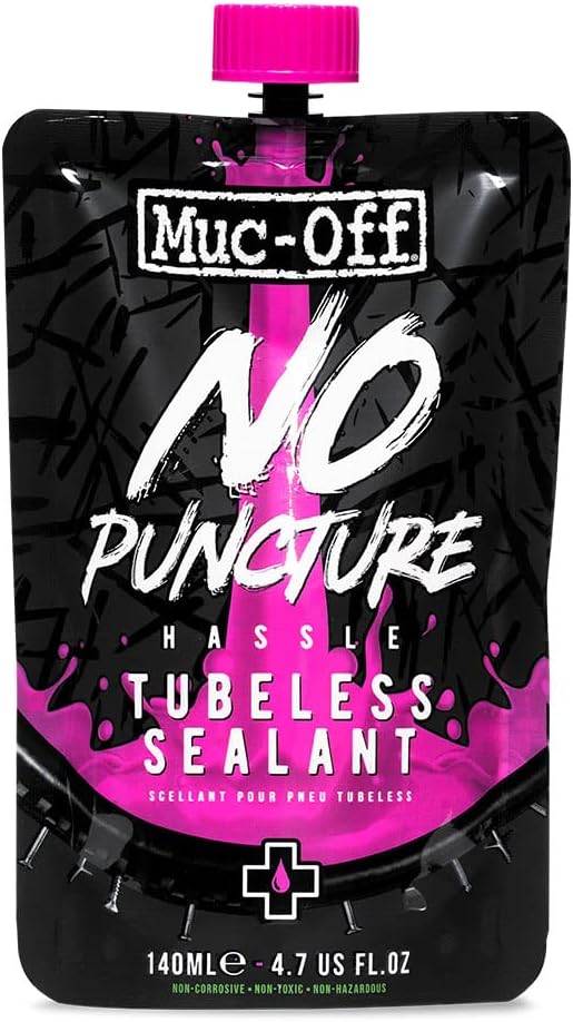 Muc-Off Unisex-Erwachsene Regenbogenfarbige, 44 mm Presta Tubeless Ventile, 44mm Bundle mit Reifendi
