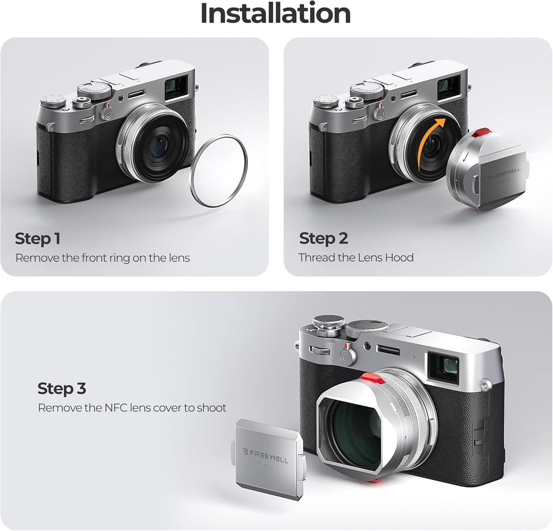 Freewell The Real Gegenlichtblende - Hybrid CPL/Mist Filter, Flipable, Touchless Filterbetrieb für F