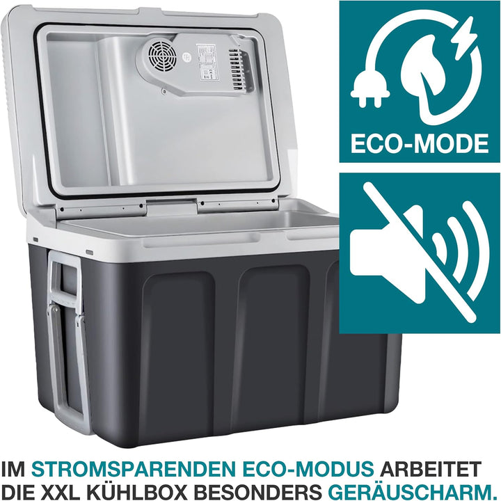 TOM 2in1 XXL Kühlbox 40l mit Kühl- und Heizfunktion – elektrische Coolbox mit Rollen – 230V & 12V St