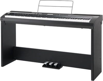 Classic Cantabile SP-150 BK Stagepiano SET inkl. Ständer (88 Soft-Touch Tasten, Anschlagdynamik, MID