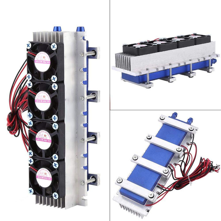 12V 4 Chip TEC1 12706 Thermoelektrischer Kühler Kit, Halbleiter-Kühlblech für DIY Kühlanlagen