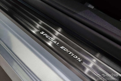 Black Inox door sill protectors compatible with Skoda Fabia IV Hatchback 2021- 'Special Edition' - 4