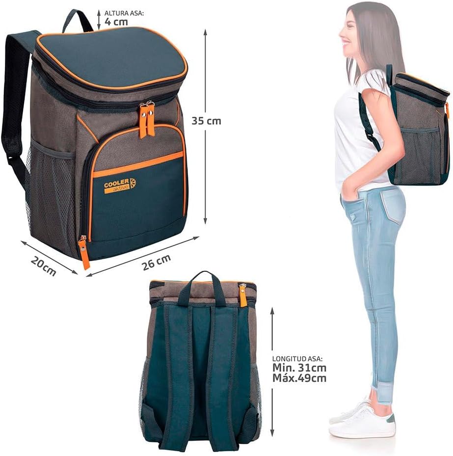 AKTIVE 80790 Kühltasche, 15 l Rucksack, Rucksack