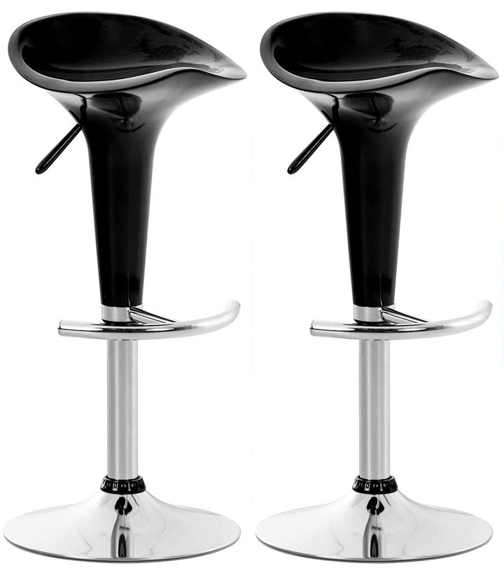 CLP 2er Set Barhocker Saddle Mit Drehbarem Kunsttoffsitz Und Fussablage I Höhenverstellbarer Hocker