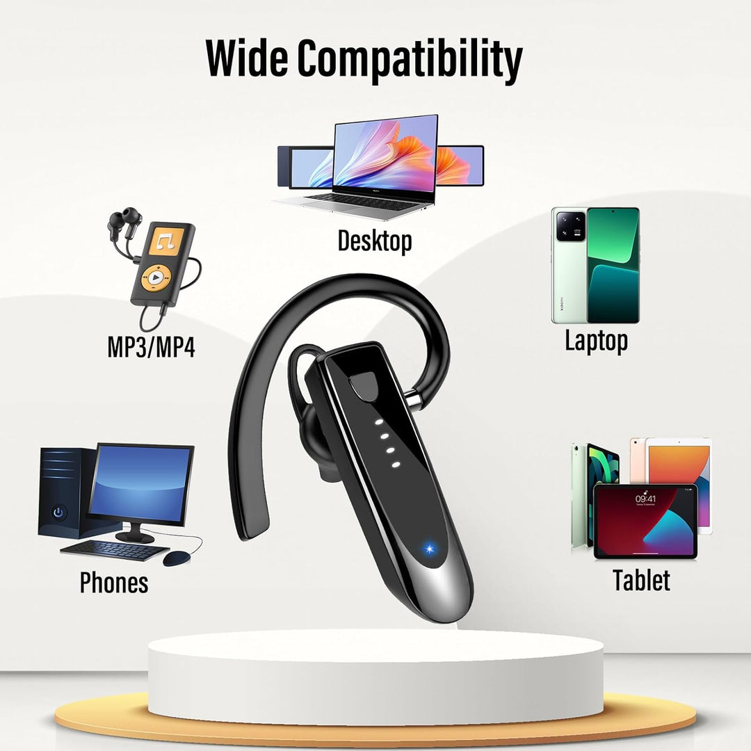 Atheewon Bluetooth Headset Wireless Freisprech Telefon mit Headset mikrofon Freisprech-Bluetooth-Ohr