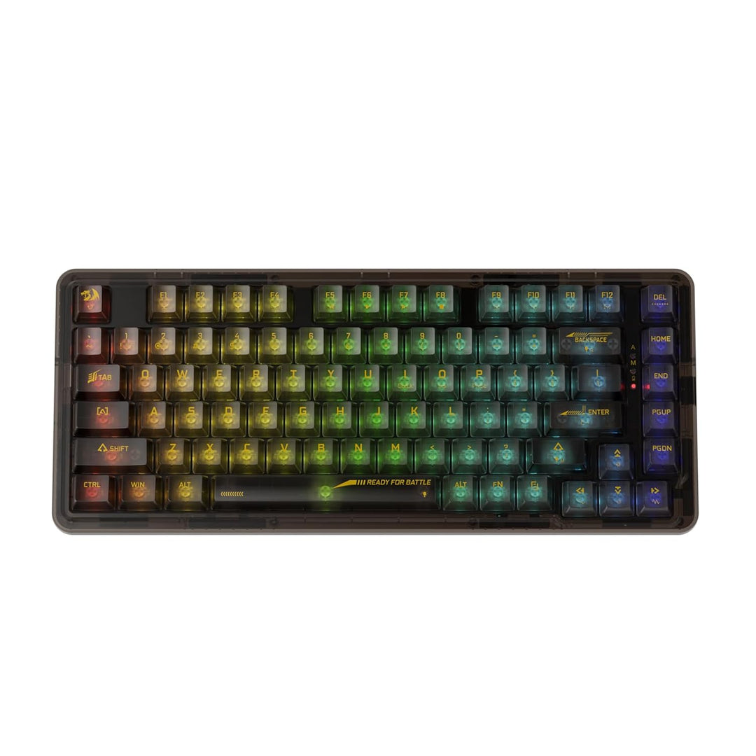Redragon K649 PRO Gaming-Tastatur mit Dichtung, 3 Modi, 82 Tasten, volltransparente Hot-Swap-Mechani