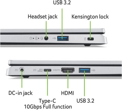 Acer Aspire 3 (A315-510P-39UW) Laptop | 15, 6" FHD Display | Intel Core i3-N305 | 8 GB RAM | 256 GB