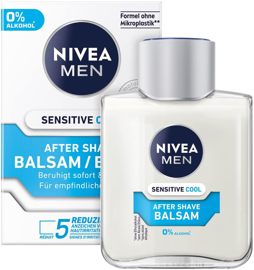 NIVEA MEN SENSITIVE COOL AFTER SHAVE BALSAM After Shave Balsam 100 ml (1er Pack), Senstive Cool Afte