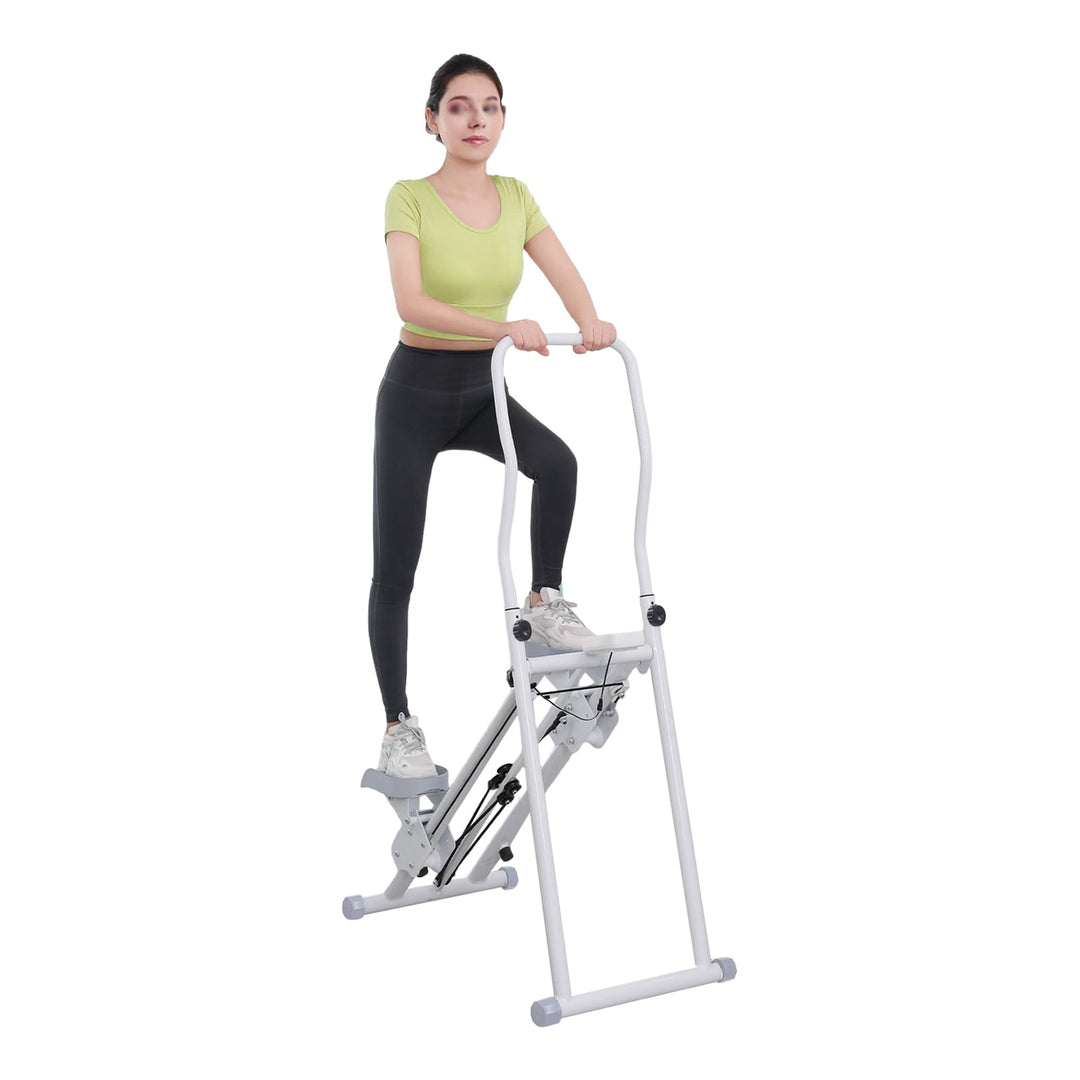 Treppe Stepper Klappbare vertikale Cardio Übung Climber Verstellbar Fitnessgerät mit LCD-Schirm und