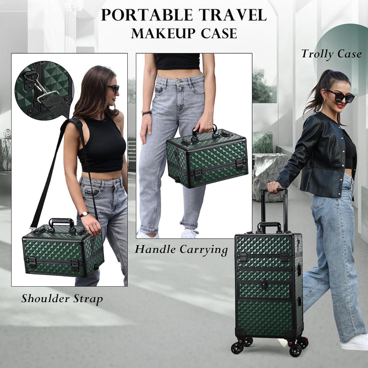Kosmetik Trolley mit Schubladen Professioneller Kosmetikkoffer Nagelkoffer Make up Koffer Schminkkof