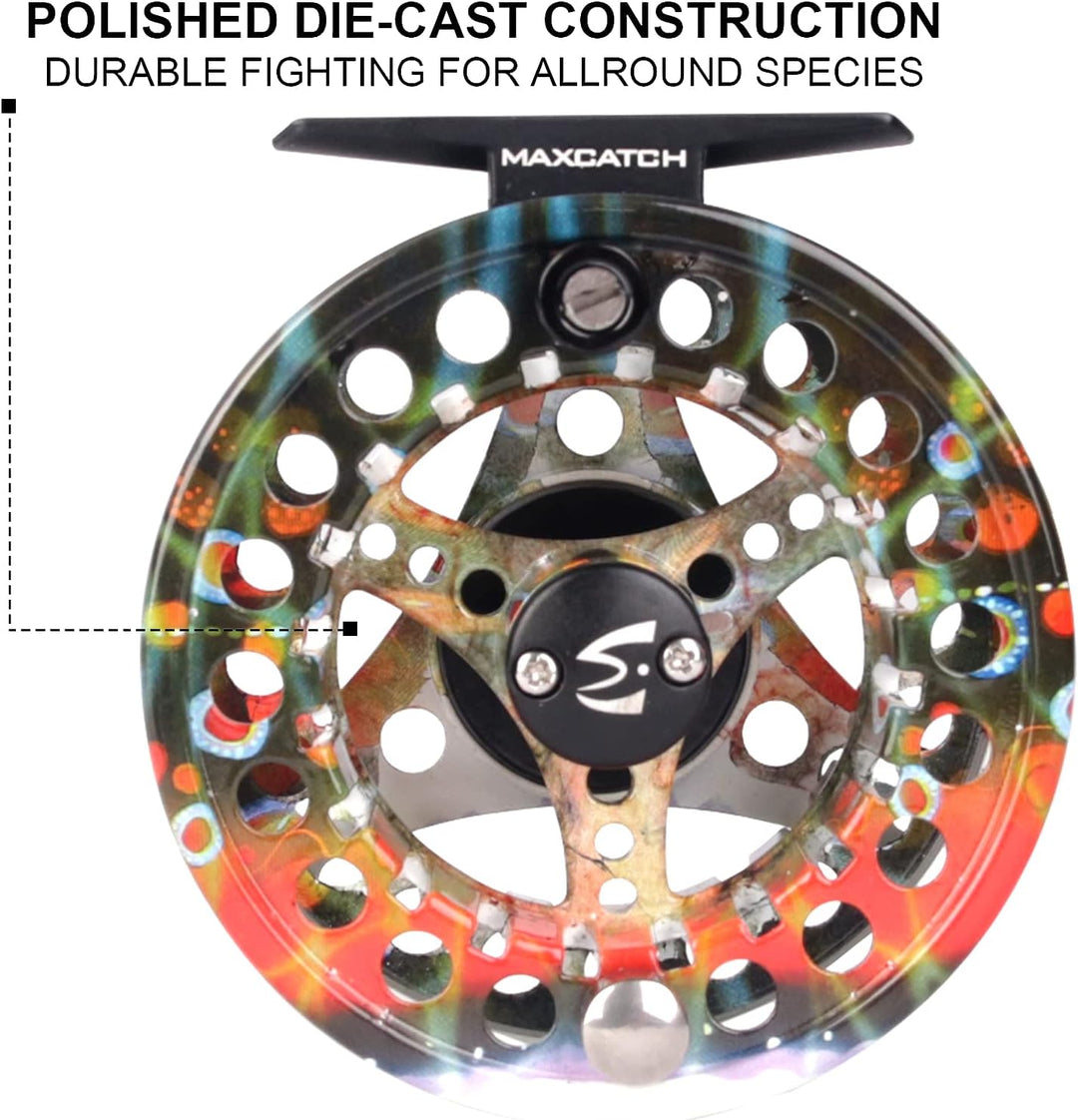 MAXIMUMCATCH ECO Serie Fliegenrolle grosser Spulenkern mit Druckguss-Aluminum-Körper Fliegenfischen