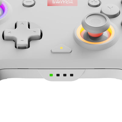 PDP Official Afterglow Wave Wireless Controller Nintendo Switch - White Prismatic White, Prismatic W