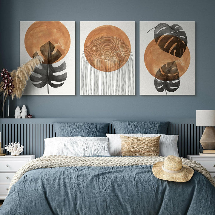 Muralo - Wandbilder Set - Leinwand Bilder Set Aufhängefertig - Bilder für Wohnzimmer Schlafzimmer -