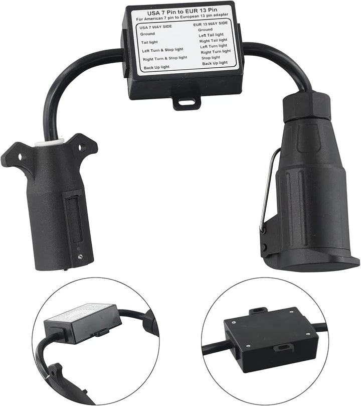 NEWFUN Adapter Anhänger 7 Auf 13 Polig, Anhängerstecker Kabelbaum, Adapterkabel Anhänger Verlängerun