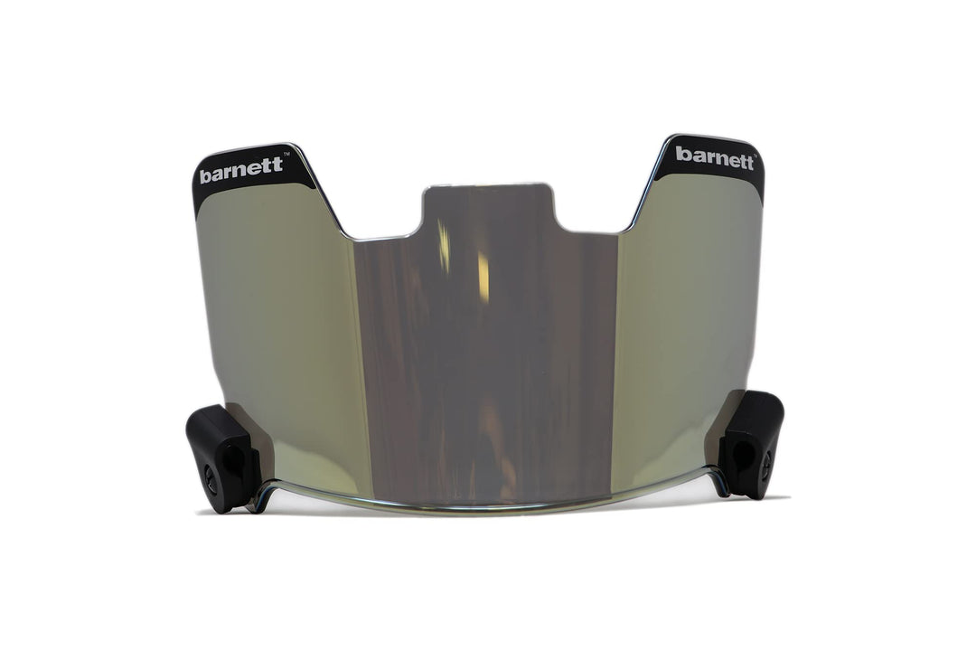 BARNETT Fussballvisier, goldfarben, UV-Beschichtung, universelle Passform, Maske für American Footba