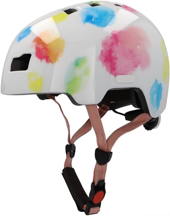 FISCHER BMX Kinder-Helm, Fahrradhelm, Radhelm, Dirt Bike Helm Plus mit integriertem LED-Rücklicht XS