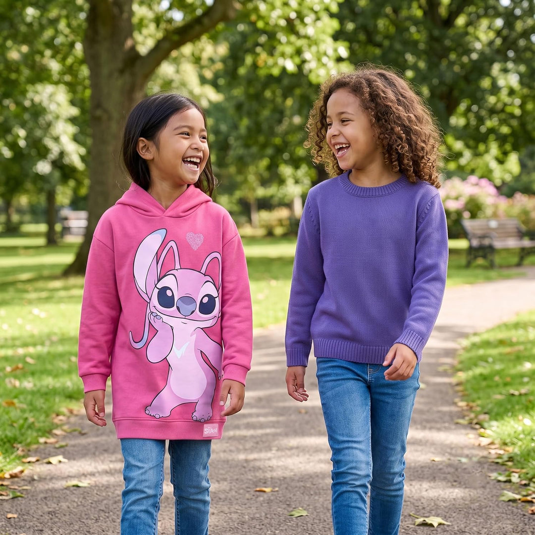 Disney Stitch Pullover | Stitch Und Angel Lang Kapuzenpullover Für Mädchen | Stitch Kleidung Mädchen