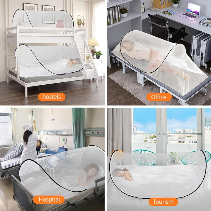 Moskitonetz Reise Pop Up, 200 X 80 X 56 Faltbares Moskitonetz, Einzelnes Familien-Moskitonetzbett, E