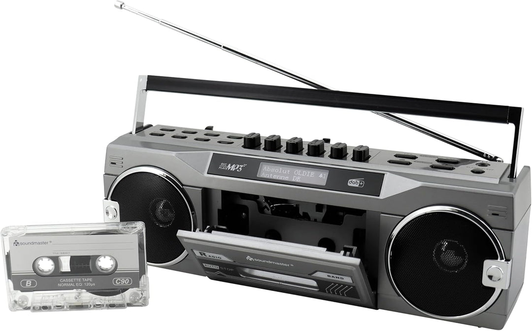 SOUNDMASTER DAB+/FM Retro Radiokassettenrekorder SRR80TI, USB/SD, BT