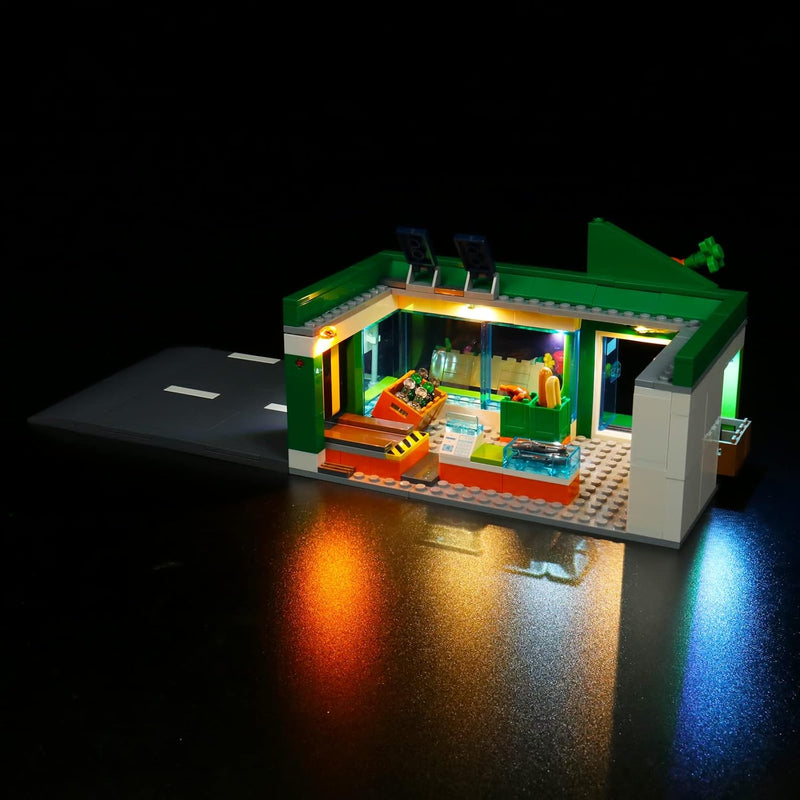 Led Licht Set Kompatibel mit Lego 60347 City Supermarkt Spielzeug-Shop (Nur Beleuchtungsset, Baustei