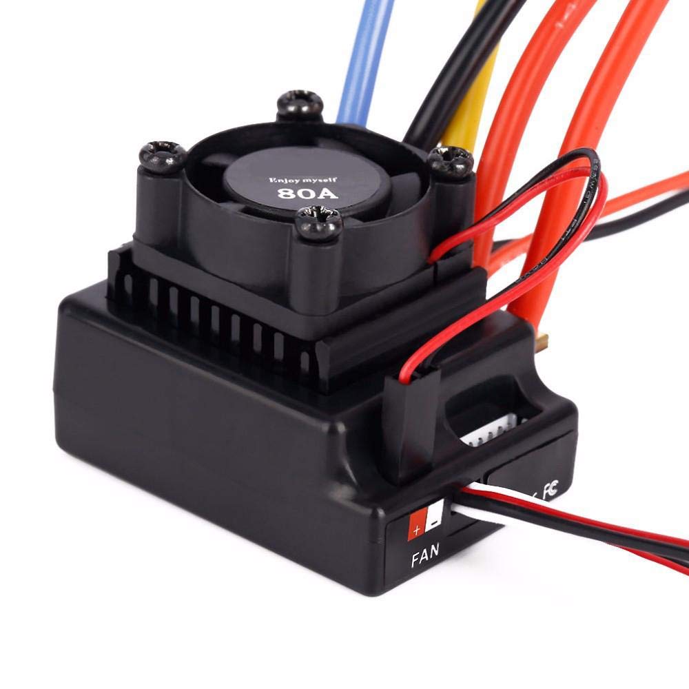 Dilwe RC-Drehzahlregler, hochwertige Brushless-Regler 80A Sensored und Sensorless einstellbar für RC