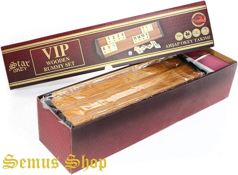 Sehr Hochwertige Holz Wooden Rummy Set VIP Okey mit Melamin Steine AHSAP Okey TAKIMI mit SEMUS