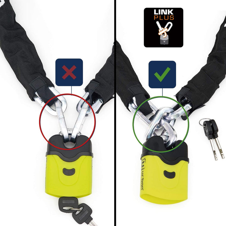 URBAN SECURITY U4K170, U4K120 Motorrad-Diebstahlsicherungskettenschloss Stufe 11, ø10, 170cm, andere