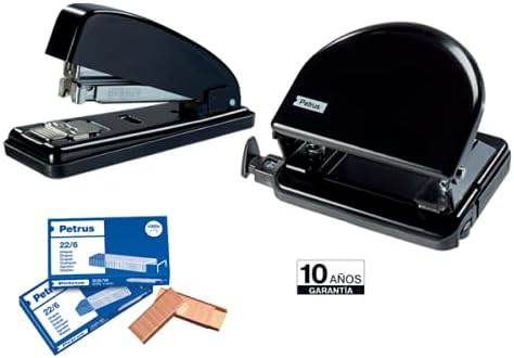 Petrus 787760 - Heftgerät 226 30 Blatt schwarz, schwarz