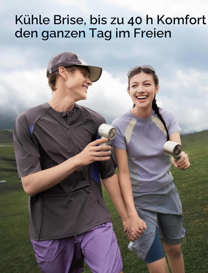 JISULIFE Tragbarer Handventilator,Turbo Mini Ventilator Einstellbare Geschwindigkeit(1-100),Wiederau