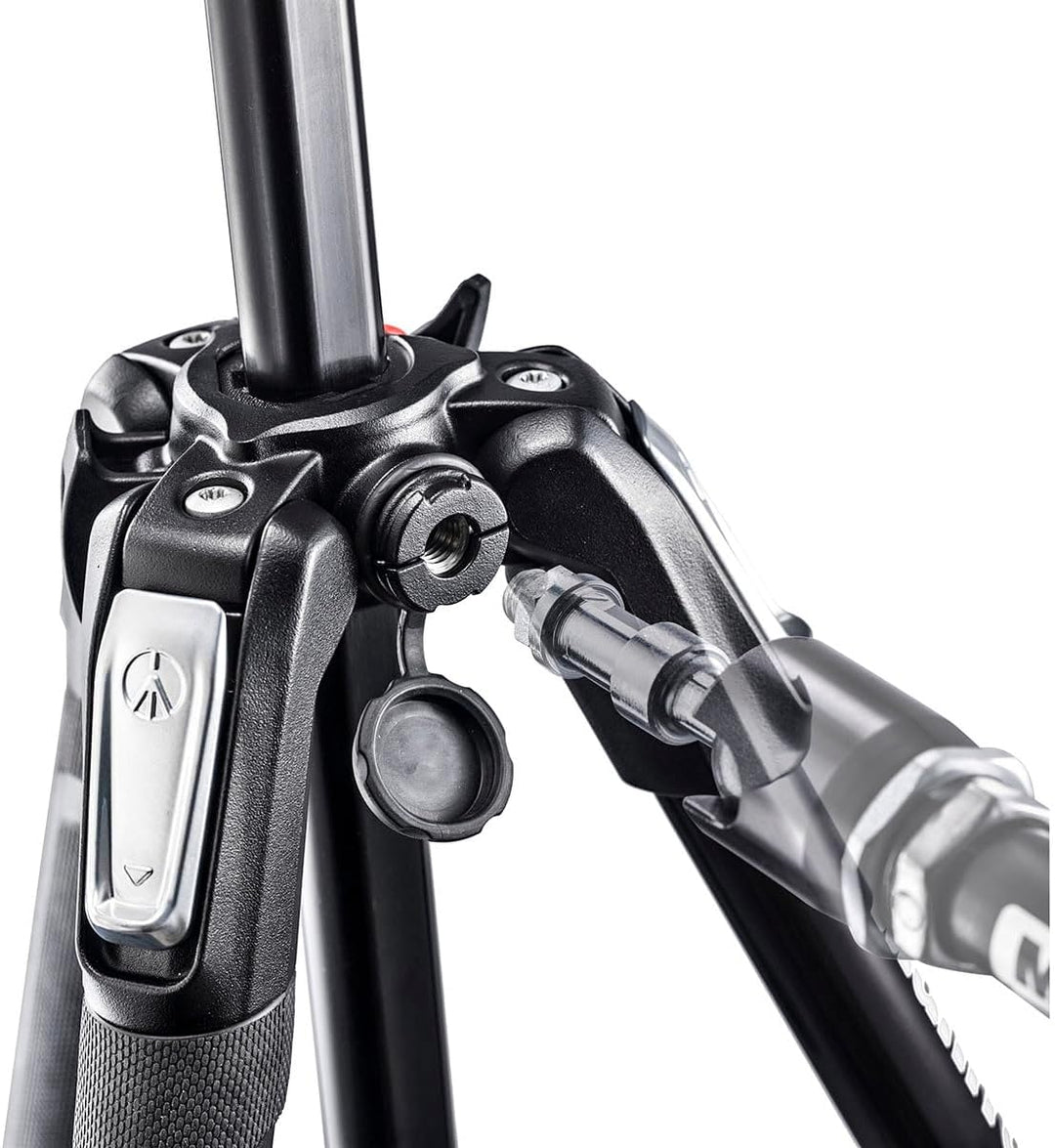 Manfrotto MT190X3 Stativ aus Aluminium, 3 Abschnitte, Schwarz Aluminium 3 Segm Stativ, Aluminium 3 S