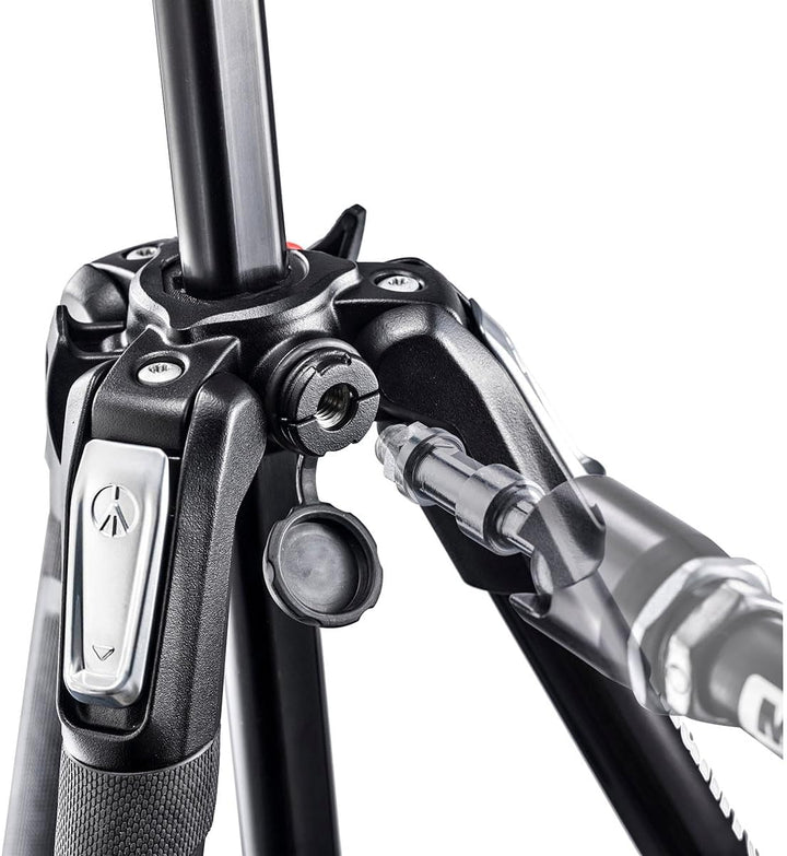 Manfrotto MT190X3 Stativ aus Aluminium, 3 Abschnitte, Schwarz Aluminium 3 Segm Stativ, Aluminium 3 S