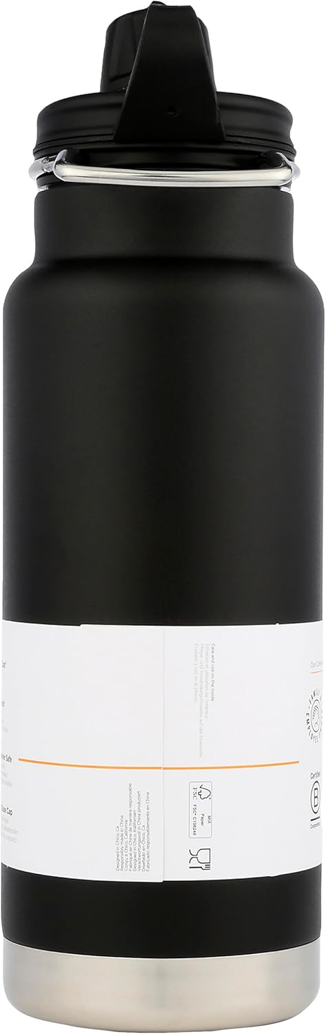 KleanKanteen Herren TKWide VI Trinkflasche, Black, One Size Schwarz, Schwarz